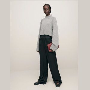 Reformation * Satin Pant * Black